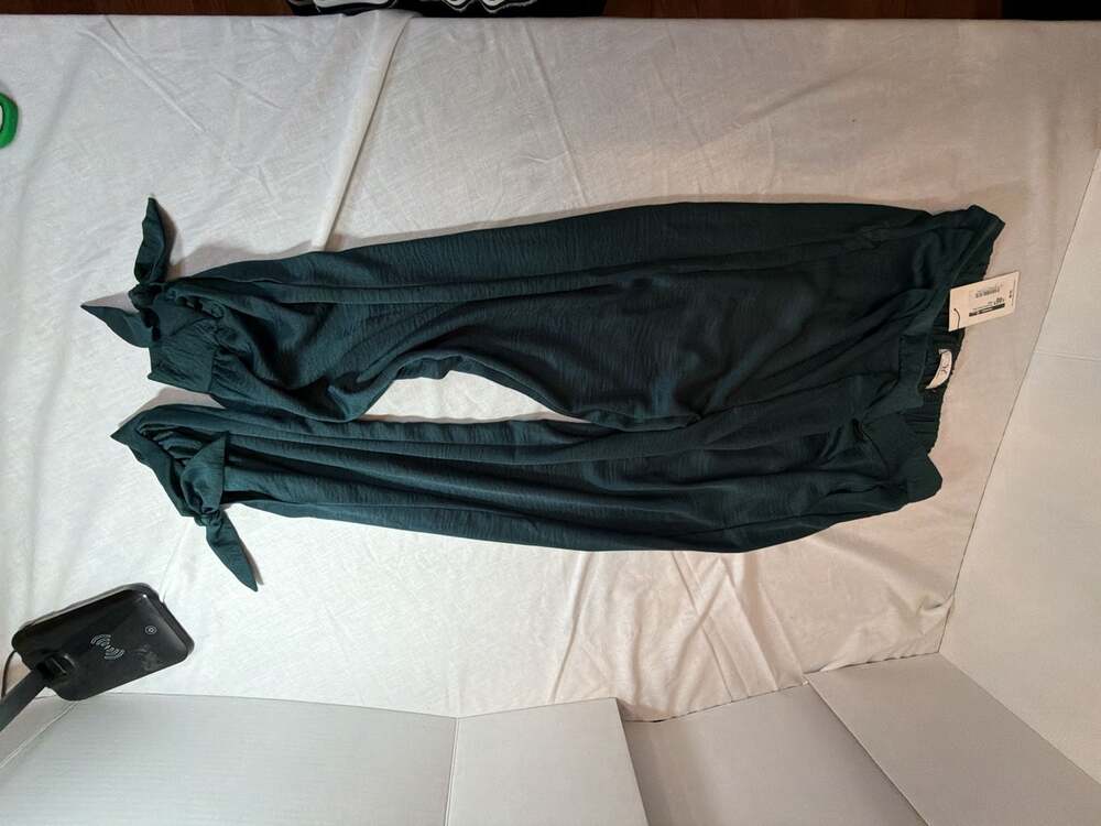 Homebody The Hunter Green Satin Pants Size L